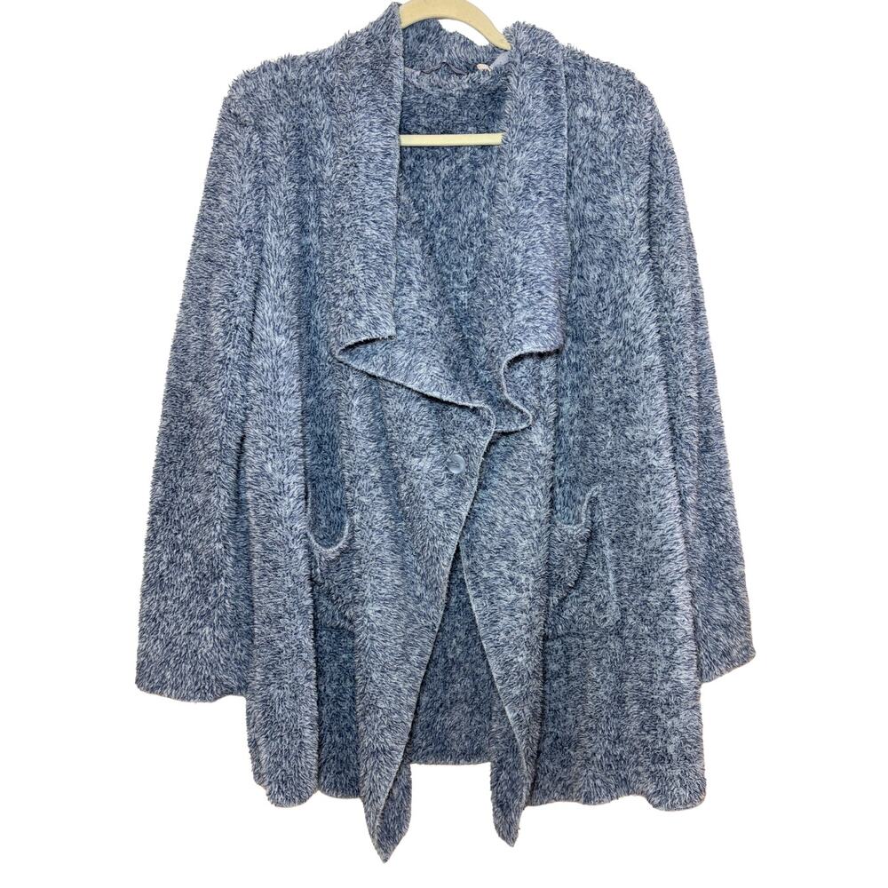 Soft Surroundings HUGS ultra soft cardigan jacket teddy/soft/ ice blue